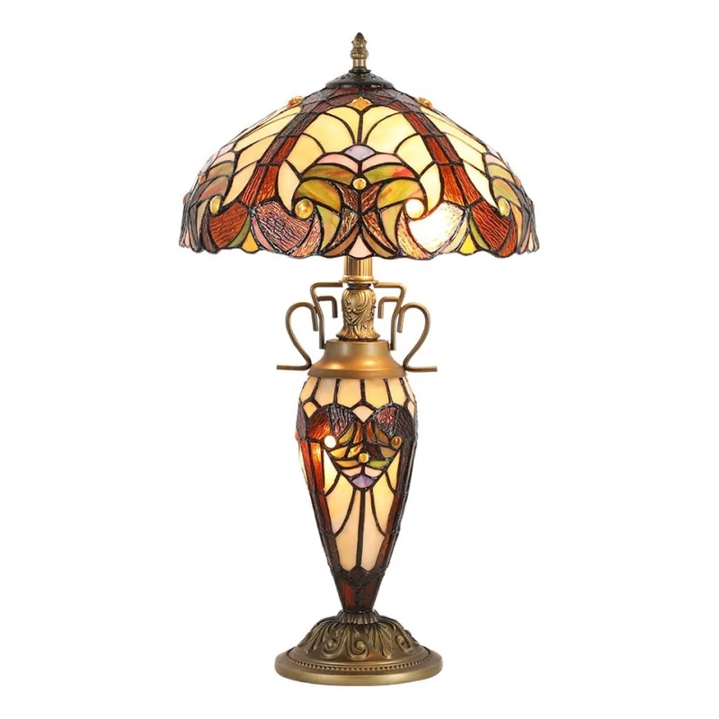 Akce Prezent 1702 - Stolní lampa TIFFANY 2xE27/60W + 1xE14/7W/230V