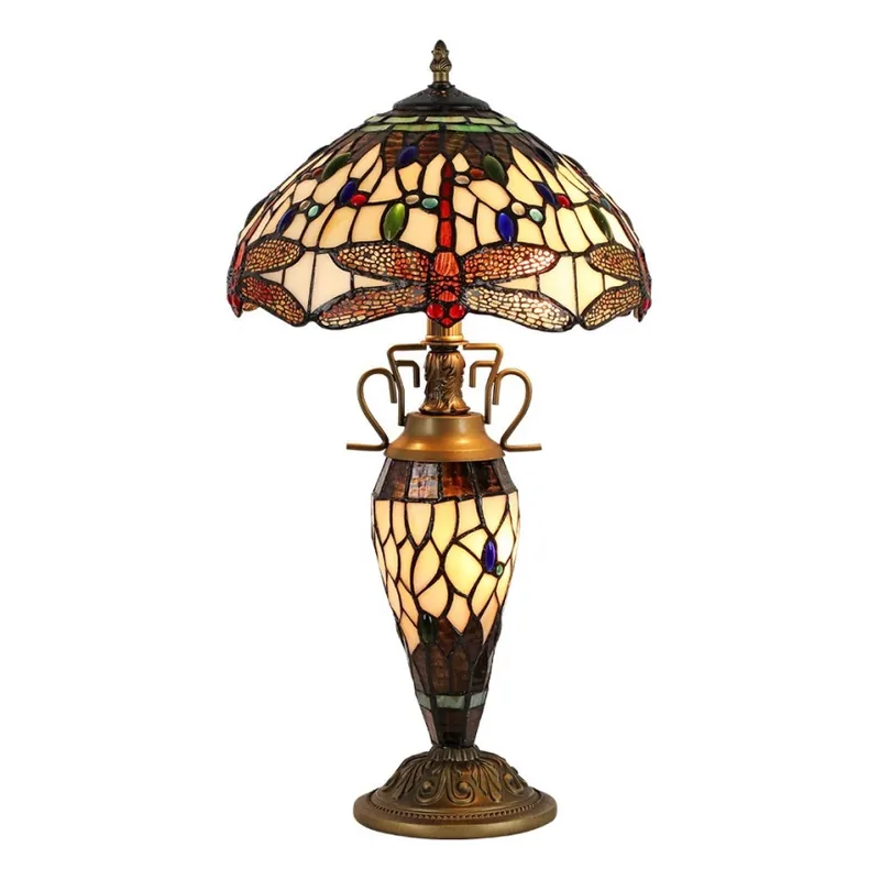 Poslední Šance Prezent 1710 - Stolní lampa TIFFANY 2xE27/60W + 1xE14/7W/230V