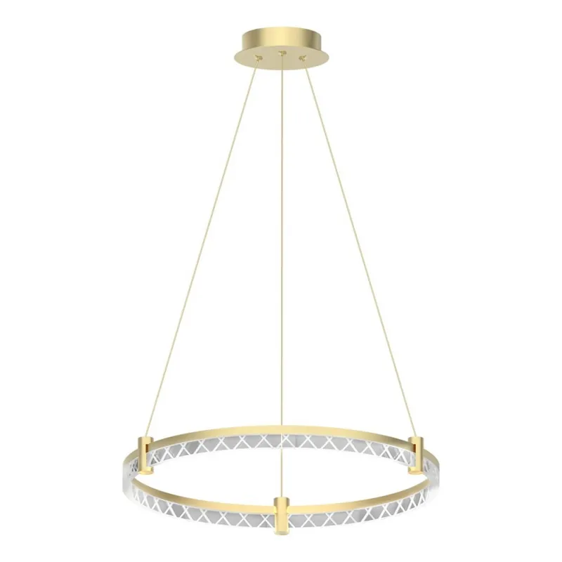 Cenově Výhodný LED Lustr na lanku ELEGANCE LED/36W/230V pr. 60 cm zlatá