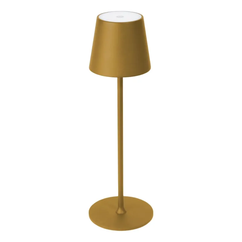 Nová Kolekce LED Stmívatelná venkovní nabíjecí stolní lampa LED/4W/4000 mAh 3000/4000/5500K IP44 zlatá
