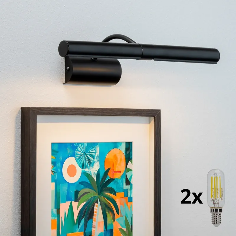 Brilagi - LED Obrazové svítidlo DANAE 2xE14/4W/230V 3000K černá Novinka