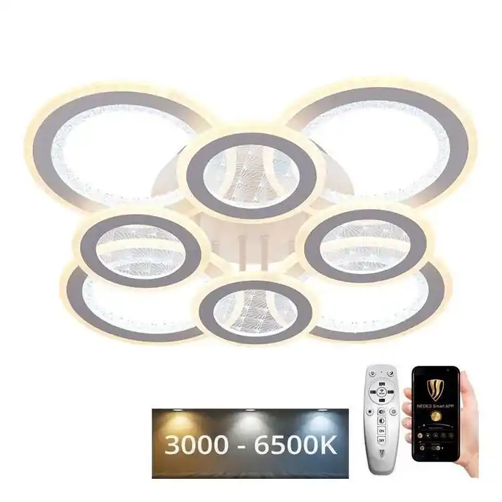 LED Stmívatelný přisazený lustr LED/200W/230V 3000-6500K + dálkové ovládání Speciální Cena