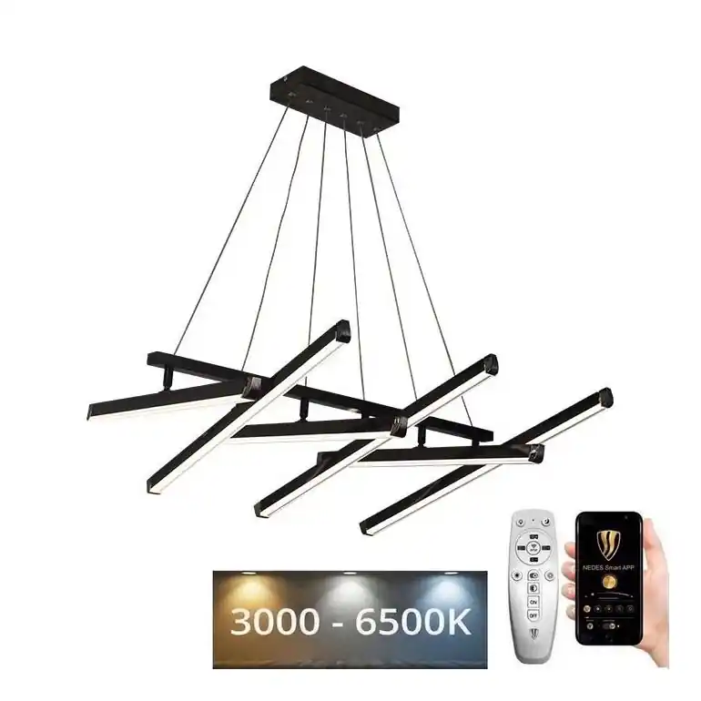 LED Stmívatelný lustr na lanku LED/90W/230V 3000-6500K + dálkové ovládání Akční Nabídka