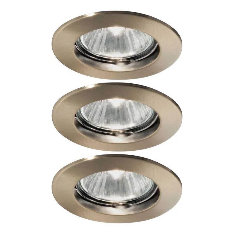 Výhodná Nabídka Ideal Lux - SADA 3x Podhledové svítidlo JAZZ 1xGU10/50W/230V pr. 7,7 cm bronzová