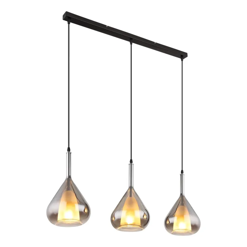 Globo - Lustr na lanku 3xE27/60W/230V černá Levný