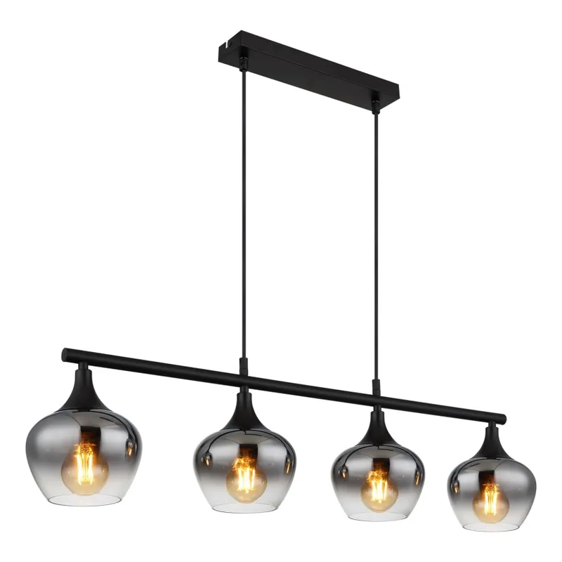 Nízká Cena Globo - Lustr na lanku 4xE27/40W/230V černá