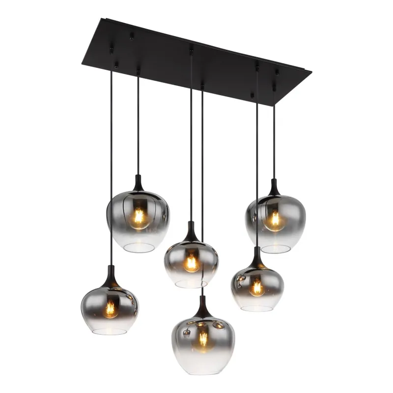 Jen Po Omezenou Doba Globo - Lustr na lanku 6xE27/40W/230V černá