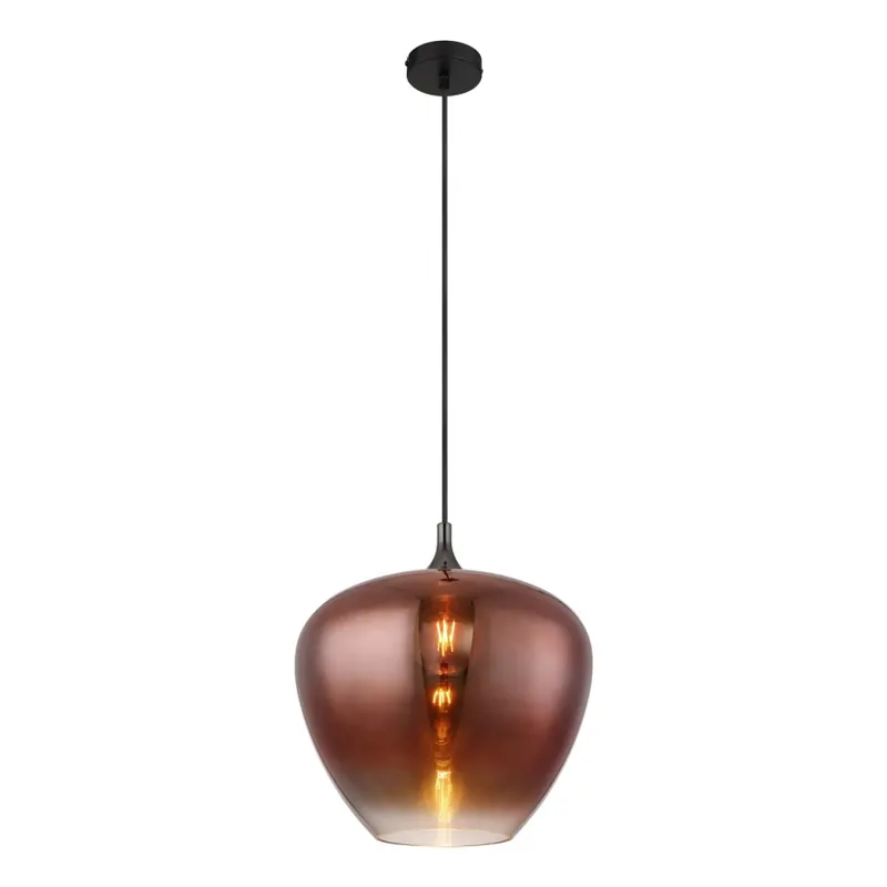Výhodná Nabídka Globo - Lustr na lanku 1xE27/60W/230V pr. 40 cm měděná