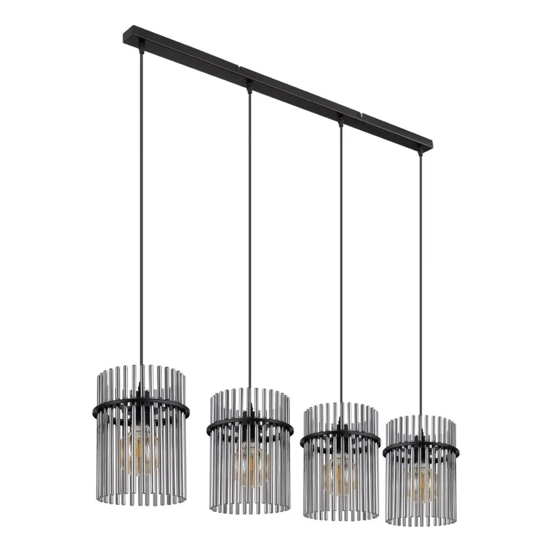 Globo - Lustr na lanku 4xE27/60W/230V černá Výprodej