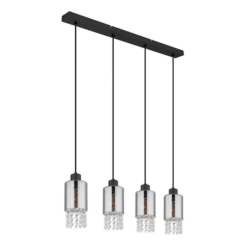 Přímo Od Výrobce Globo - Lustr na lanku 4xE27/40W/230V černá