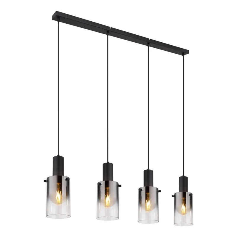 Akční Cena Globo - Lustr na lanku 4xE27/40W/230V černá