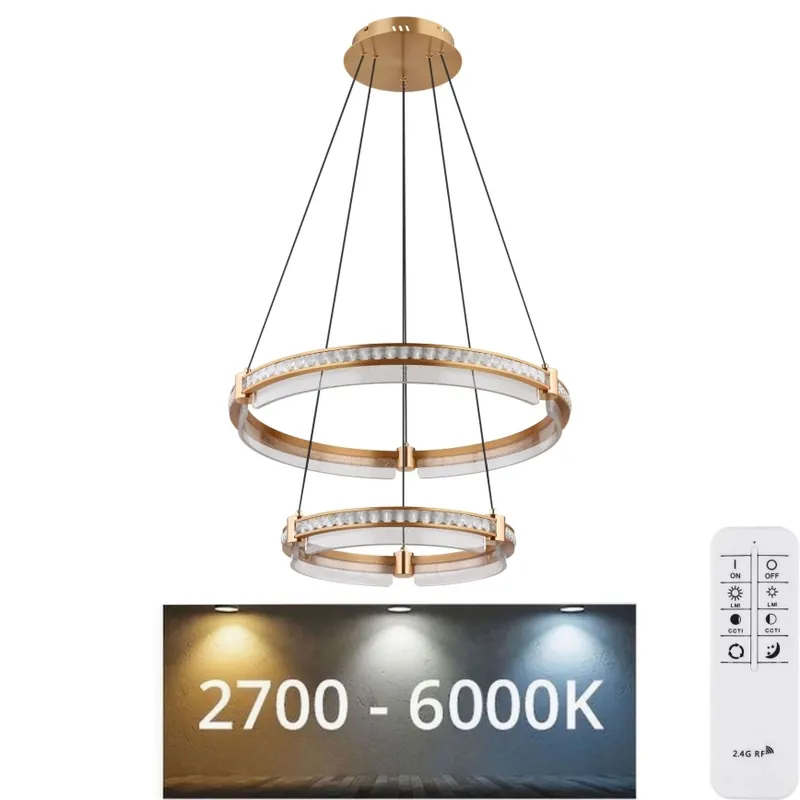 Must-Have Globo - LED Stmívatelný křišťálový lustr na lanku LED/78W/230V 2700K-6000K + dálkové ovládání