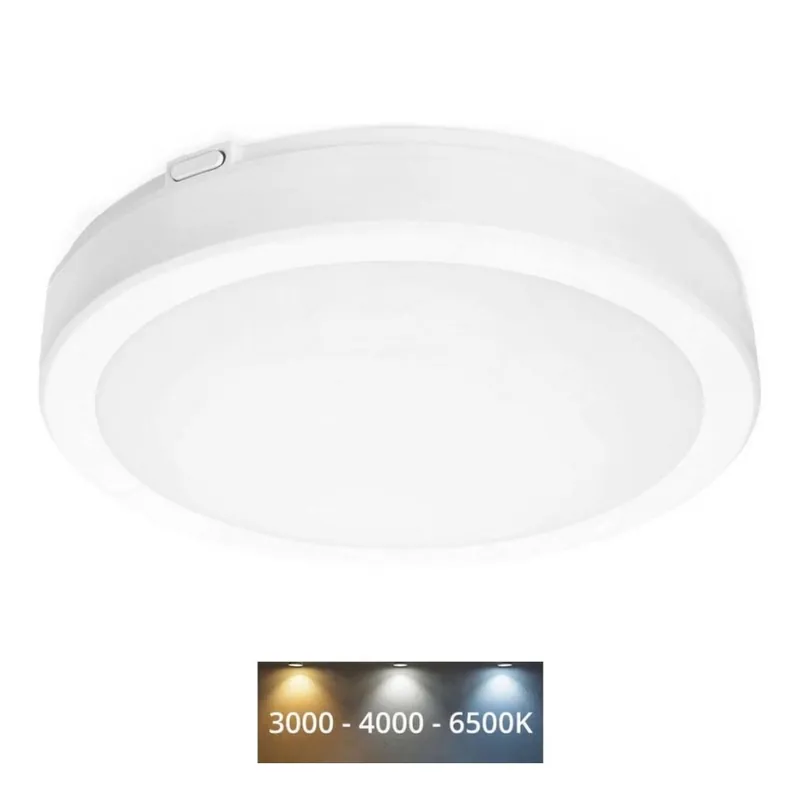 LED Koupelnové stropní svítidlo NAIROS LED/18W/230V 3000/4000/6500K IP65 pr. 30 cm bílá Sleva