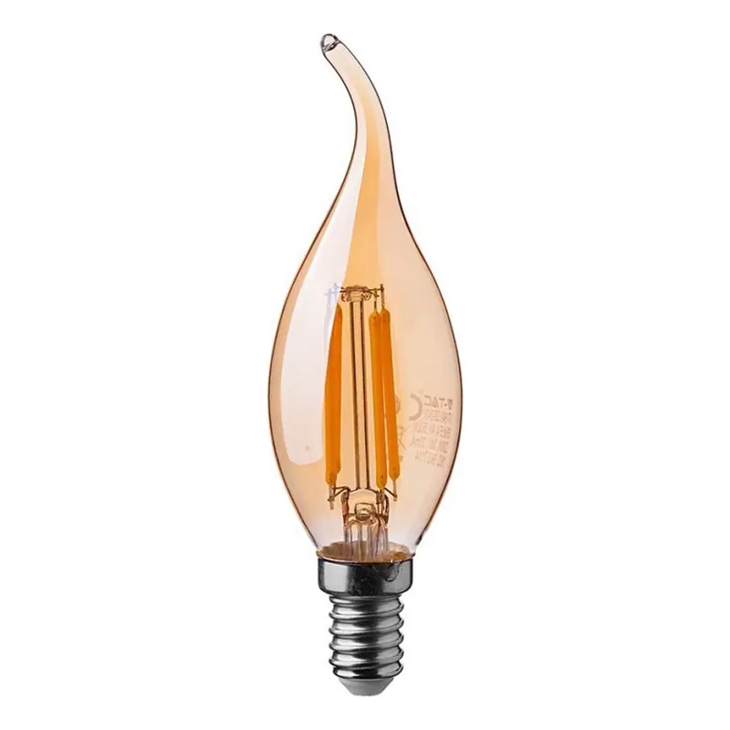 LED Žárovka FILAMENT AMBER E14/4W/230V 2200K Značkový