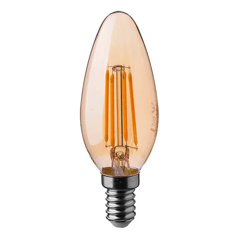 Sezónní Sleva LED Žárovka FILAMENT AMBER E14/4W/230V 2200K