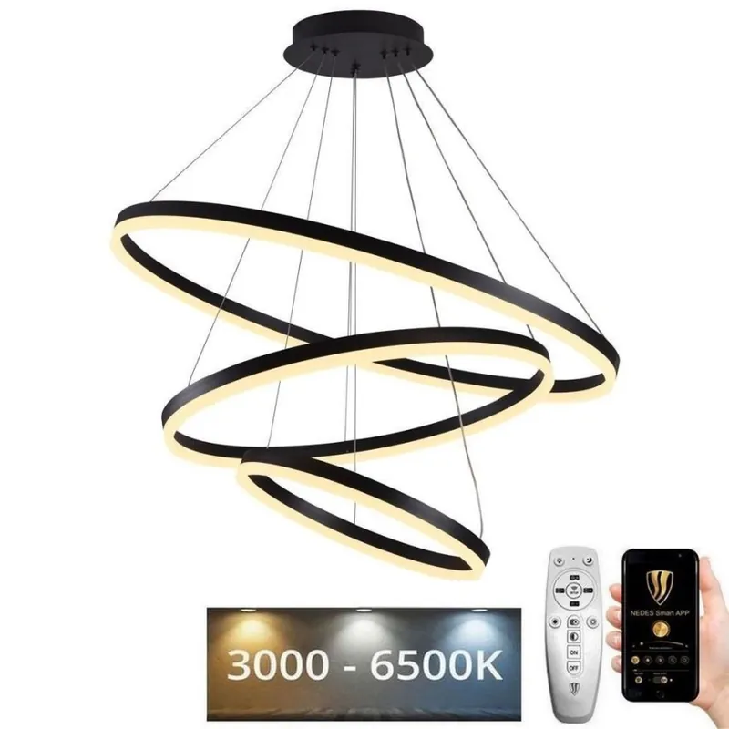 LED Stmívatelný lustr na lanku LED/125W/230V 3000-6500K pr. 80 cm + dálkové ovládání Ihned K Objednání