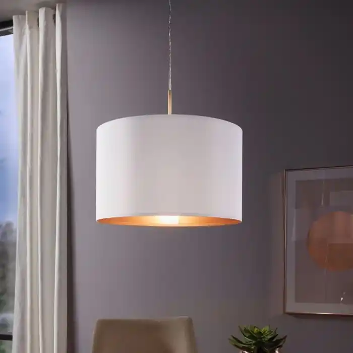 Eglo 78695 - Lustr na lanku PASTERI 1xE27/60W/230V bílá Odeslání Ihned