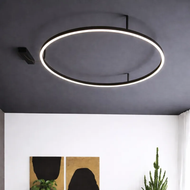 Ideal Lux - LED Stropní svítidlo ORACLE SLIM LED/29W/230V 3000K CRI 90 pr. 50 cm černá Jen Po Omezenou Doba