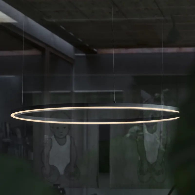 Expresní Doručení Ideal Lux - LED Stmívatelný lustr na lanku ORACLE SLIM LED/40W/230V 3000K CRI 90 pr. 70 cm černá
