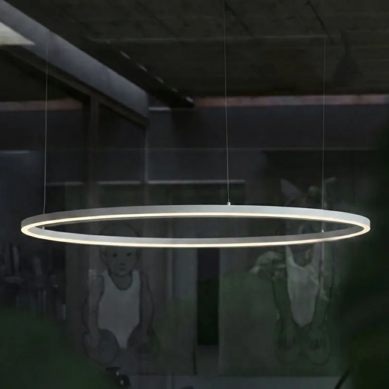 Top Prodej Ideal Lux - LED Stmívatelný lustr na lanku ORACLE SLIM LED/42W/230V 3000K CRI 90 pr. 90 cm bílá