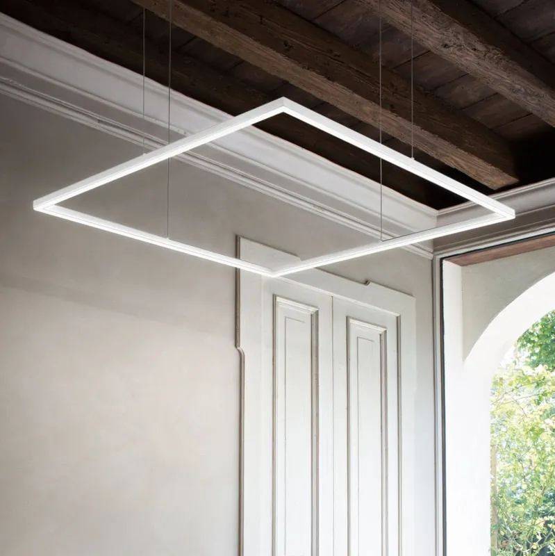 Koupit Online Ideal Lux - LED Lustr na lanku ORACLE SLIM LED/53W/230V 3000K CRI 90 90x90 cm bílá