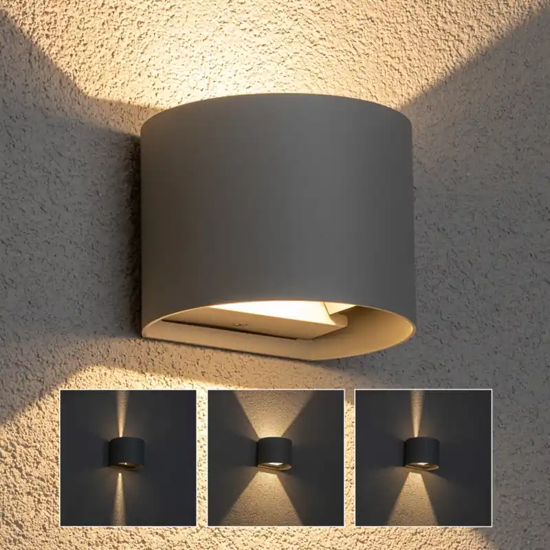 Akční Cena Brilagi - LED Venkovní nástěnné svítidlo RONDO LED/6W/230V šedá IP54