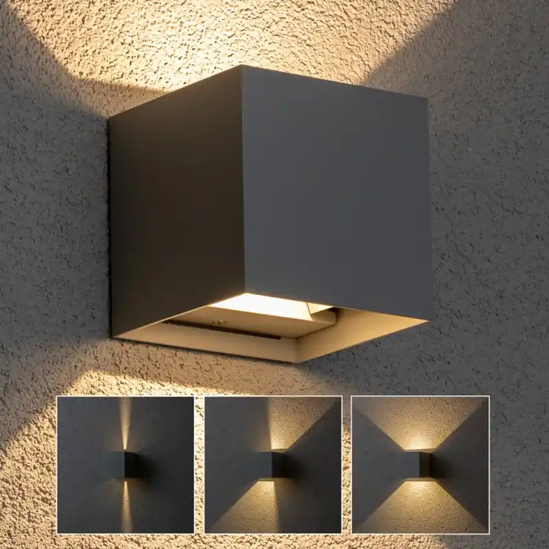 Výprodej Brilagi - LED Venkovní nástěnné svítidlo CUBE LED/6W/230V antracit IP54