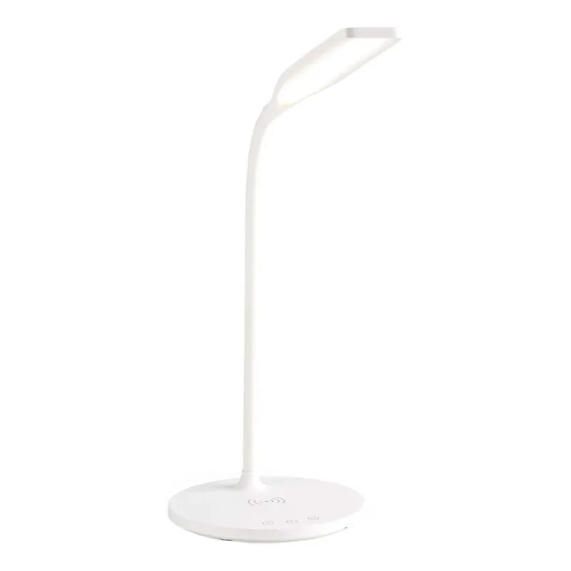 LED Stmívatelná dotyková flexibilní stolní lampa s 15W bezdrátovým nabíjením Qi LED/5,5W/230V 2700-6500K bílá Cenový Hit