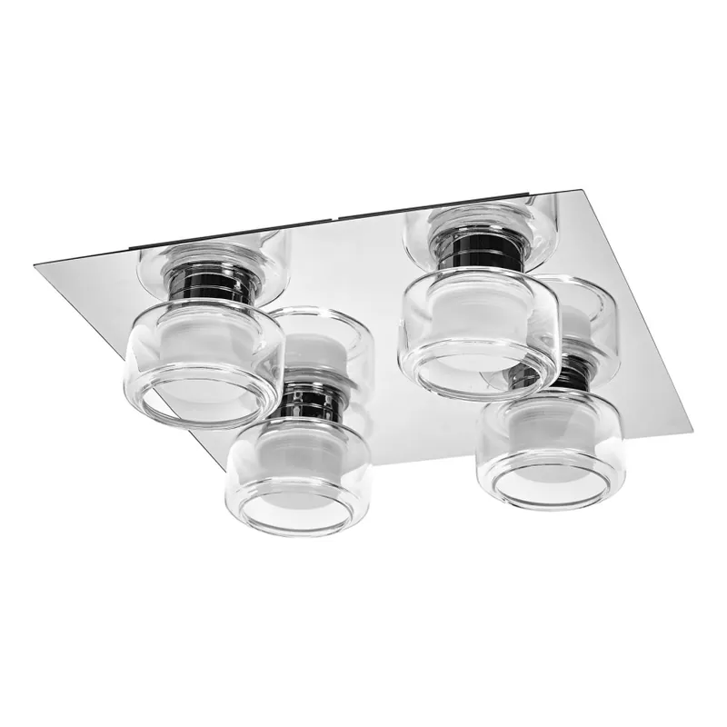 Ledvance - LED Koupelnové stropní svítidlo ORBIS FLAME 4xLED/5,5W/230V 3000/4000K IP44 lesklý chrom Bezpečná Platba