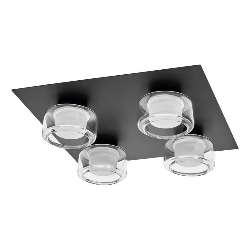 Nová Kolekce Ledvance - LED Koupelnové stropní svítidlo ORBIS FLAME 4xLED/5,5W/230V 3000/4000K IP44 černá