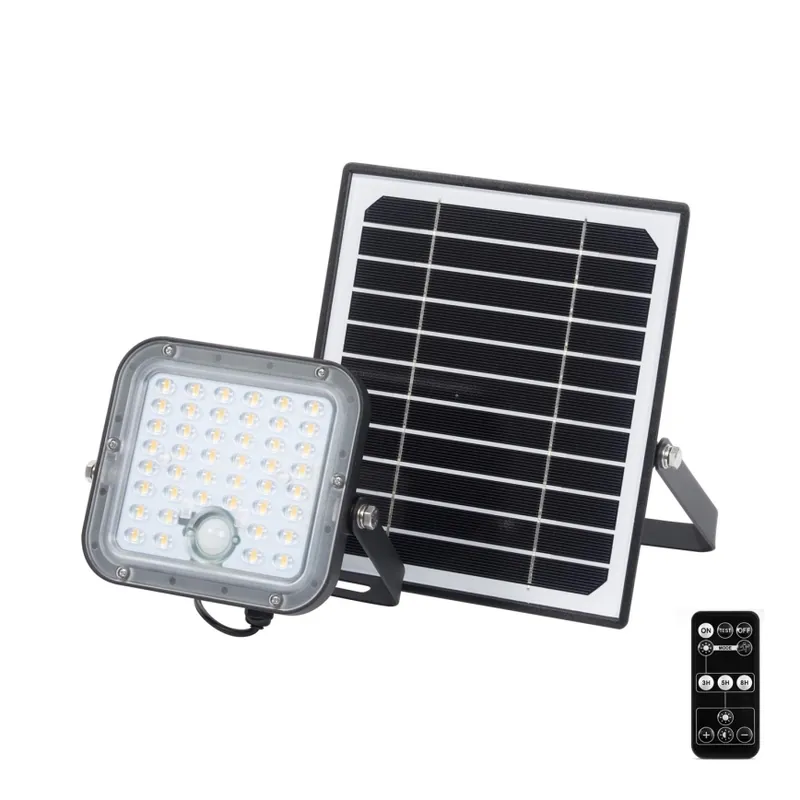 Ledvance - LED Stmívatelný solární reflektor se senzorem pohybu a soumraku FLOOD SPLIT LED/10W/3,2V 5000 mAh IP65 + dálkové ovládání Finální Výprodej