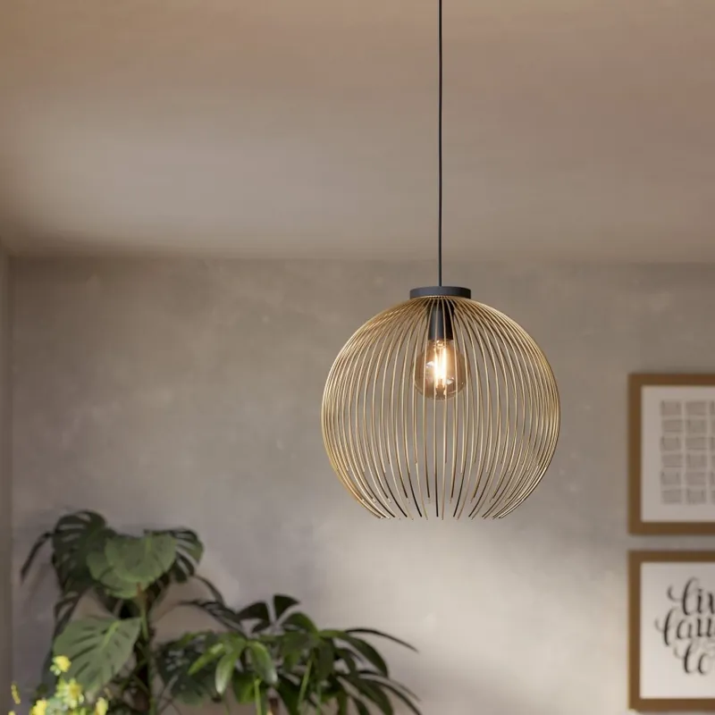 Eglo - Lustr na lanku 1xE27/40W/230V zlatá Víkendová Akce
