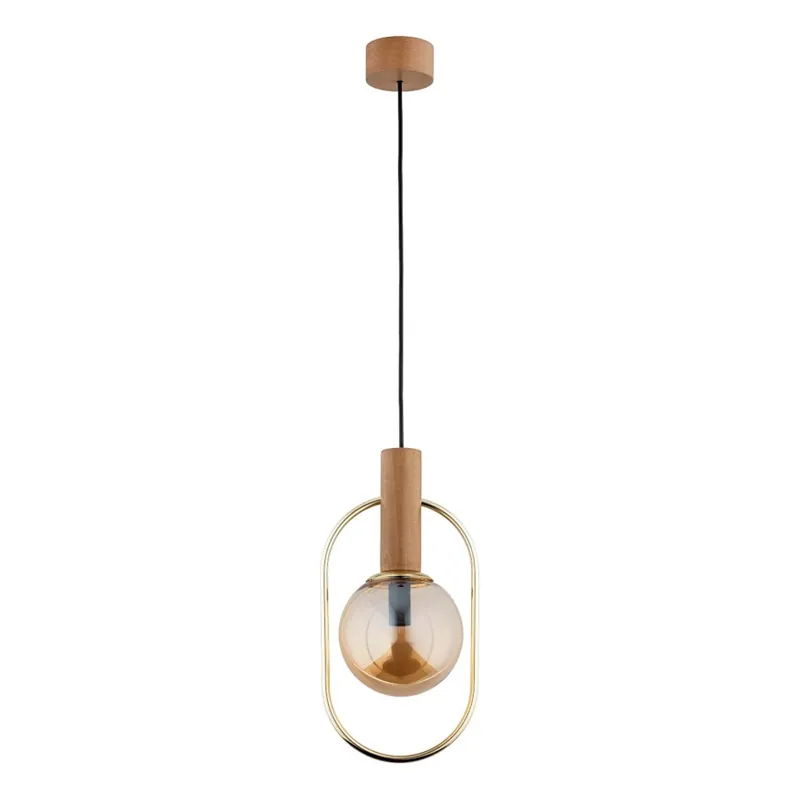 Lustr na lanku MUFI 1xE14/10W/230V zlatá/béžová Sezónní Sleva