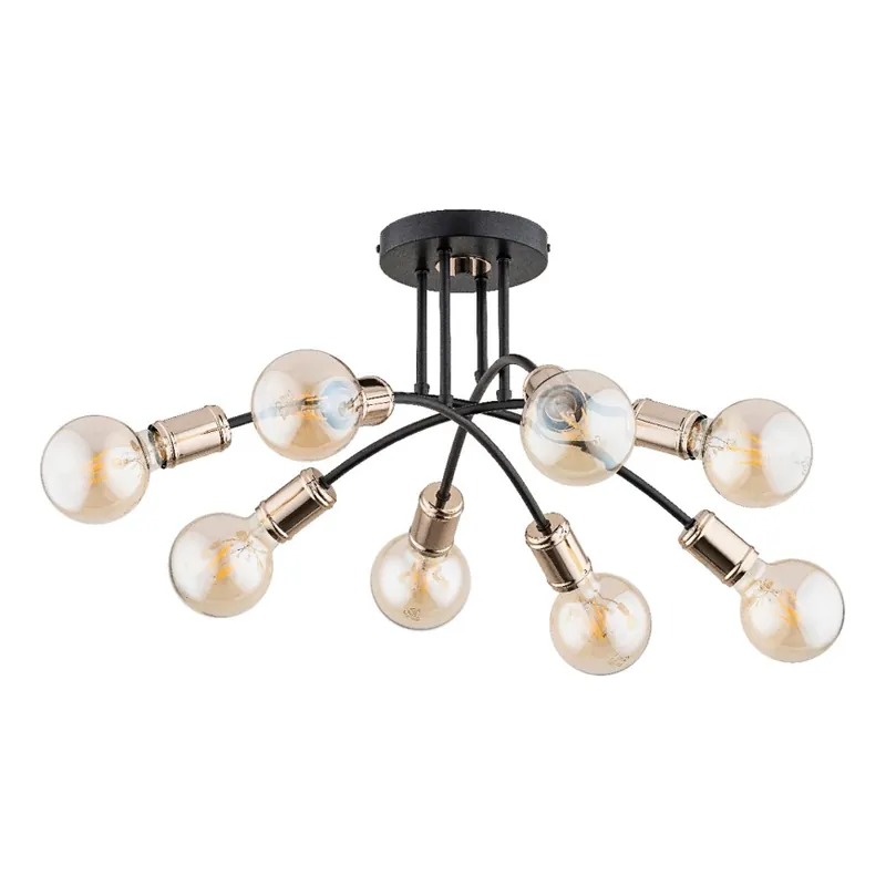 Akční Nabídka Přisazený lustr LANTI 8xE27/15W/230V zlatá/černá