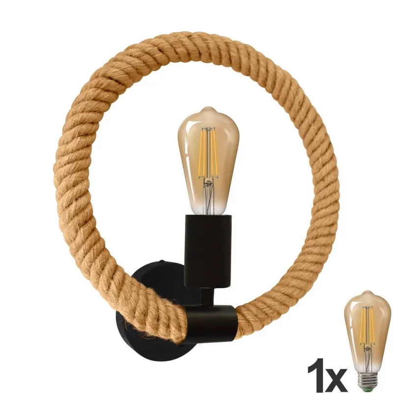Rychlé Dodání LED Nástěnné svítidlo ROPE ARTHUR 1xE27/10W/230V