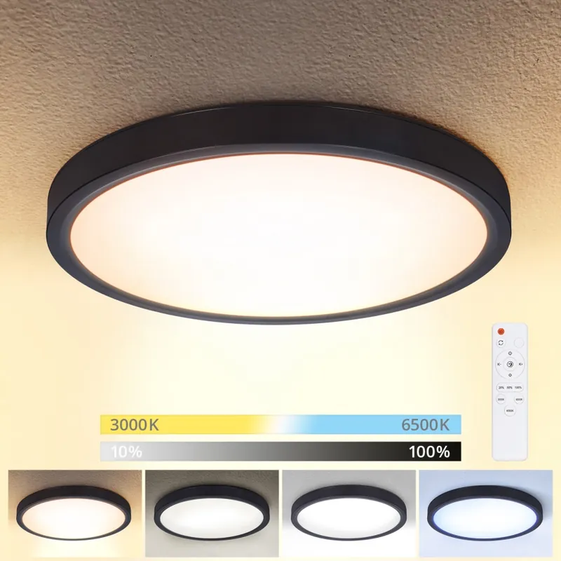 Poslední Šance Brilagi - LED Stmívatelné stropní svítidlo ESTELA LED/48W/230V 3000-6500K pr. 40 cm černá + dálkové ovládání