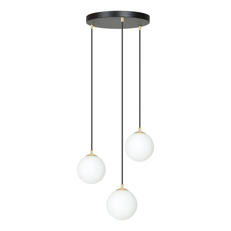 Lustr na lanku ROYAL 3xE14/10W/230V pr. 30 cm černá Akční Nabídka