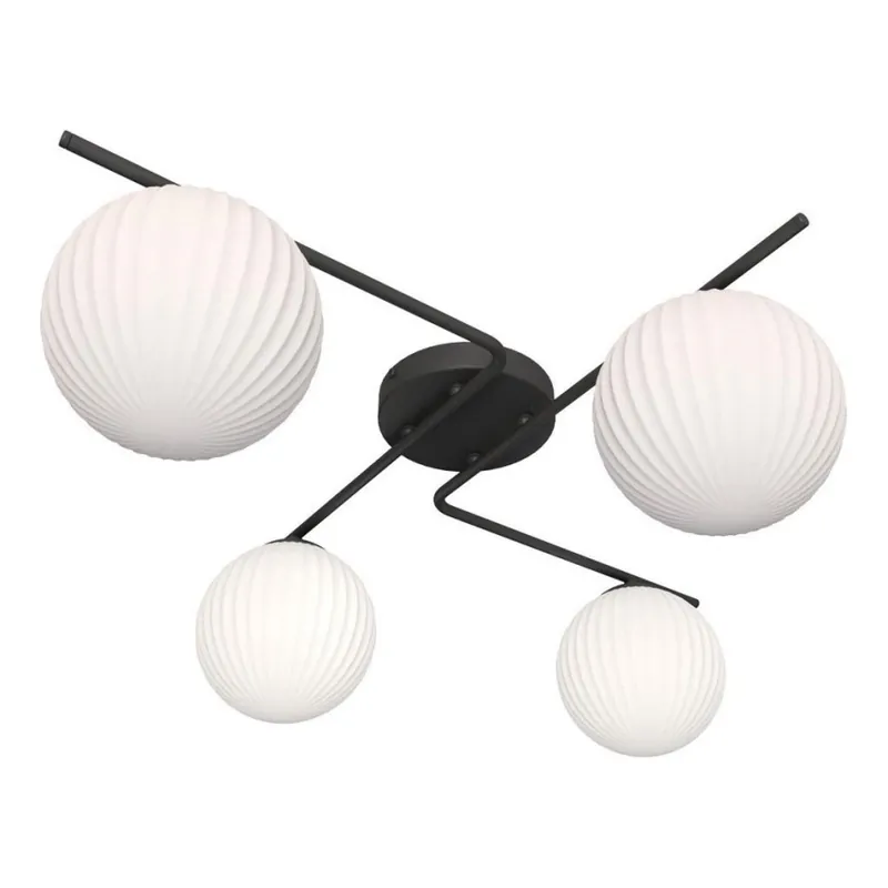 Cenová Bomba Stropní svítidlo VESPA 4xE14/10W/230V černá/bílá