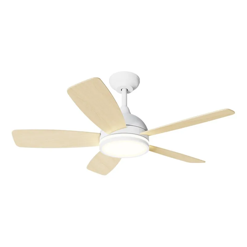 Horká Nabídka Aigostar - LED Stmívatelný stropní ventilátor LED/20W/230V 2700-6500K 132cm bílá/béžová + dálkové ovládání