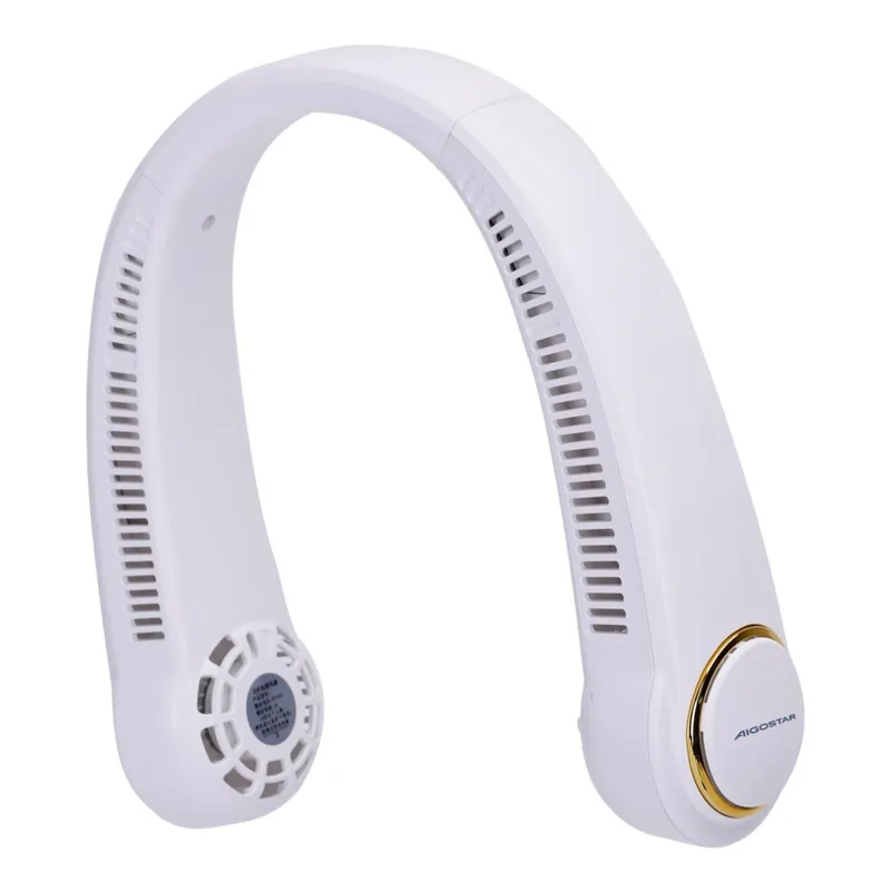 Akce Aigostar - Nabíjecí ventilátor na krk 4W/5V 2000mAh bílá