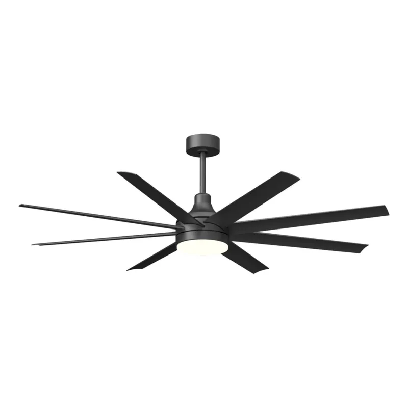 Nízká Cena Aigostar - LED Stmívatelný stropní ventilátor LED/24W/230V 2700-6500K 165cm černá + dálkové ovládání