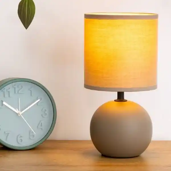 Atmosphera - Stolní lampa TIMÉO 1xE14/60W/230V taupe/krémová Akční Cena