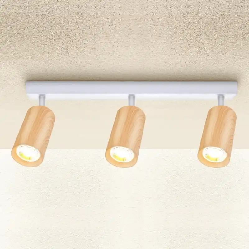 Brilagi - Bodové svítidlo SELE 3xGU10/30W/230V bílá/dekor dubu Cenově Výhodný