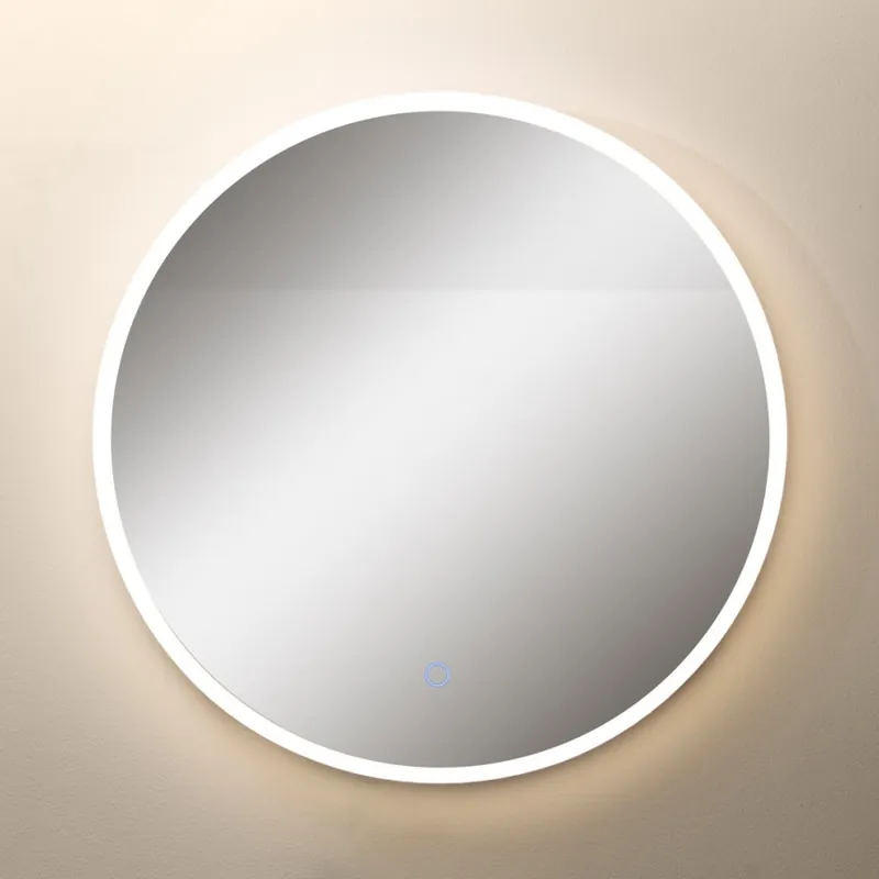 Novinka Zuma Line - LED Koupelnové nástěnné zrcadlo s podsvícením LED/24W/230V 3000/4000/6000K pr. 60 cm IP44 bílá/zlatá