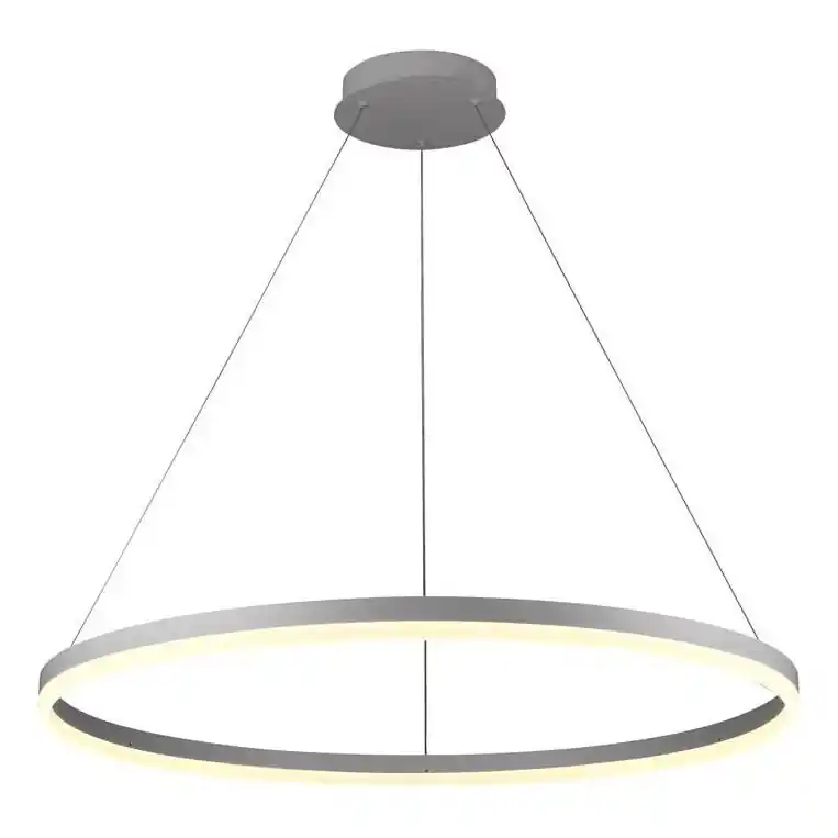 Brilagi - LED Stmívatelný lustr na lanku CIRCLE LED/55W/230V 3000-6500K pr. 80 cm stříbrná + dálkové ovládání Oblíbený
