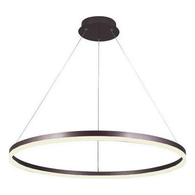 Brilagi - LED Stmívatelný lustr na lanku CIRCLE LED/55W/230V 3000-6500K pr. 80 cm hnědá + dálkové ovládání Výprodej