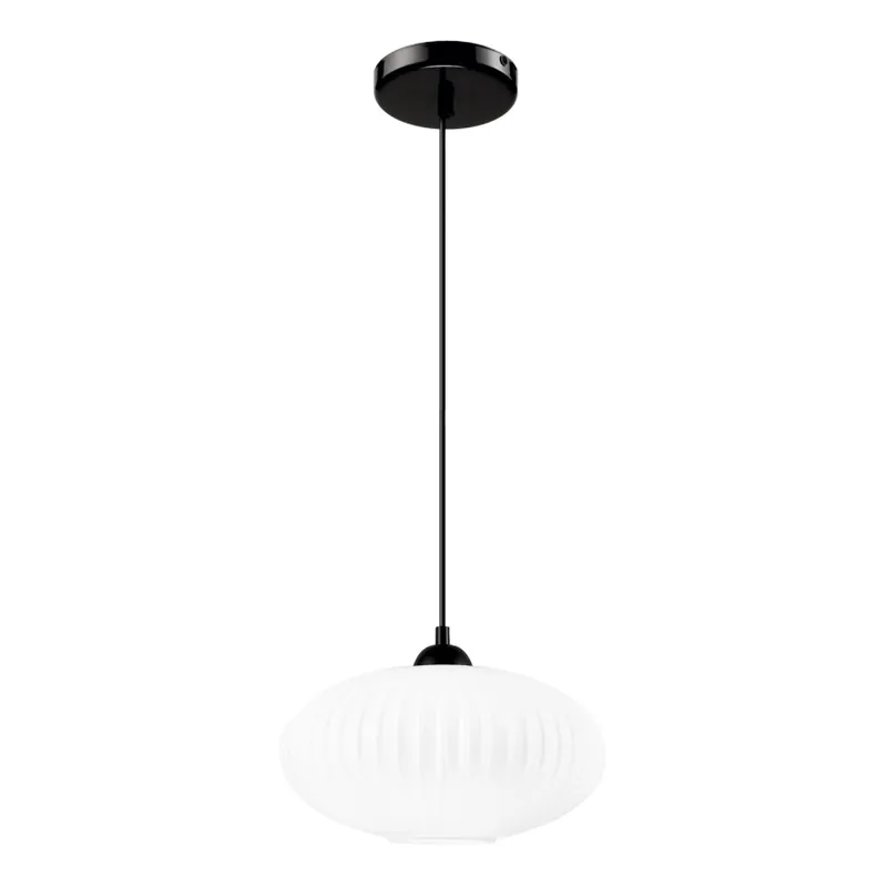 Ověřený Lustr na lanku HARMA 1xE27/15W/230V pr. 30 cm bílá/černá