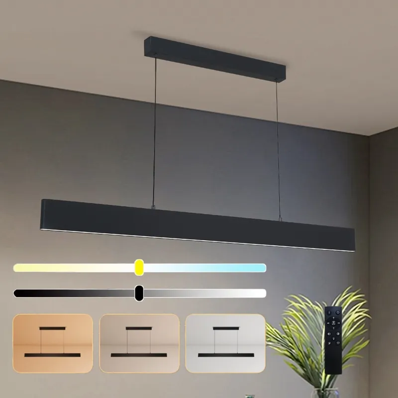 Brilagi - LED Stmívatelný lustr na lanku SLIMLINE LED/40W/230V 3000-6000K černá + dálkové ovládání Akční Nabídka
