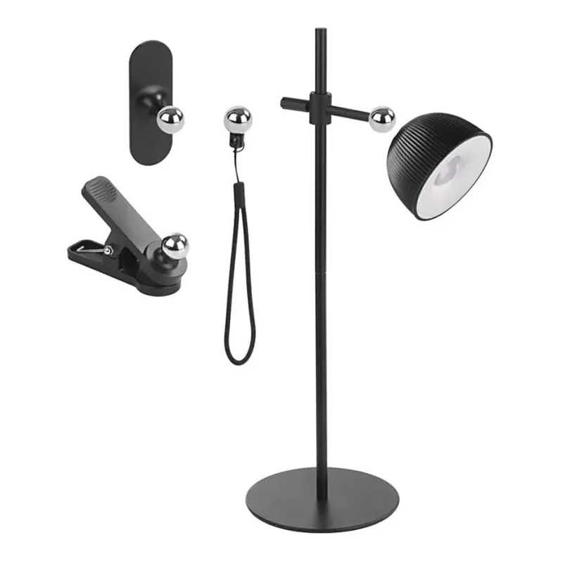 Ověřený LED Stmívatelná nabíjecí stolní lampa magnetická 4v1 LED/4,2W/3,7V 4000K 1200mAh černá