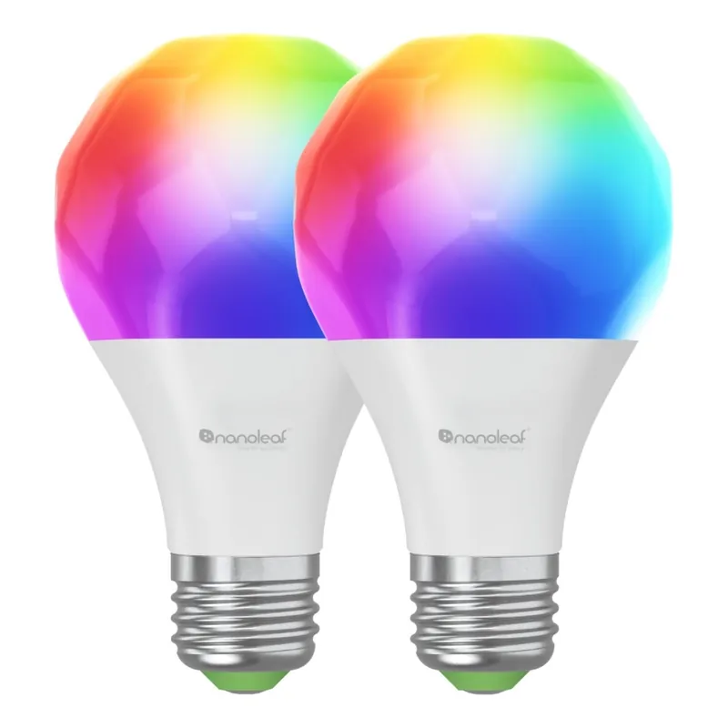 Nanoleaf - SADA 2x LED RGBW Stmívatelná žárovka ESSENTIALS MATTER A19 E27/9W/230V 2700-6500K CRI 90 Wi-Fi Must-Have